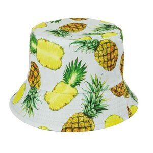 New Pineapples Fruit Bucket Hat Adult Summer Shade Pineapple One Size Womens NWT